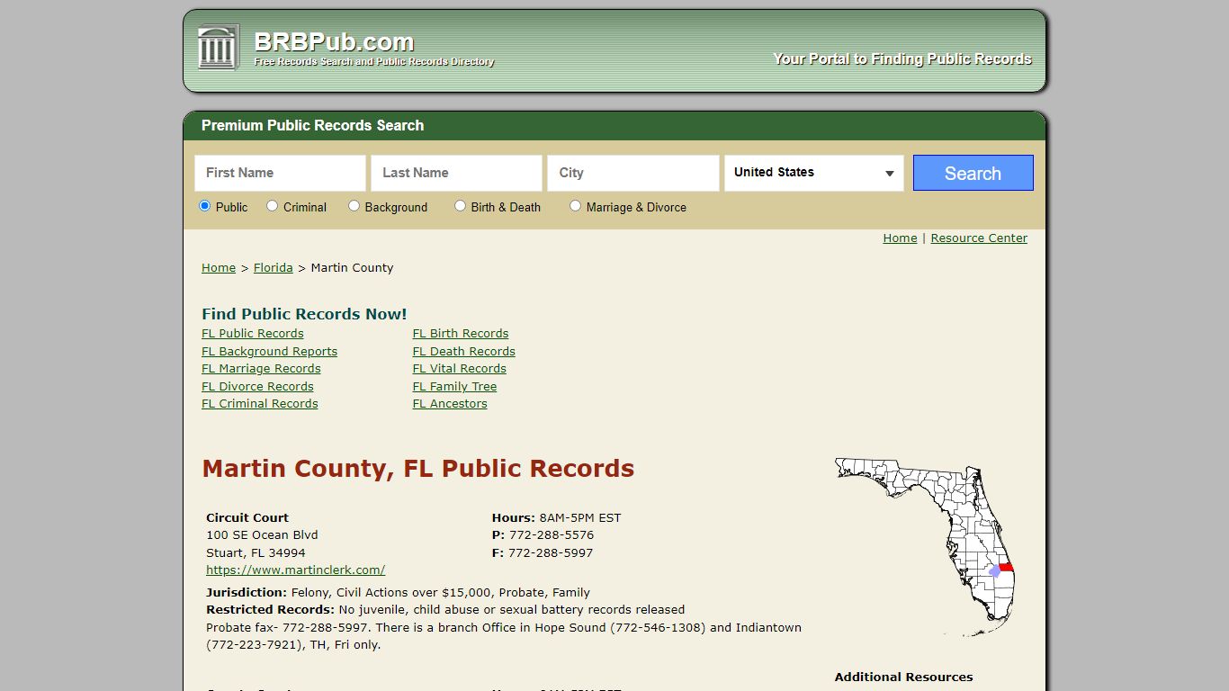 Martin County Public Records | Search Florida Government ...