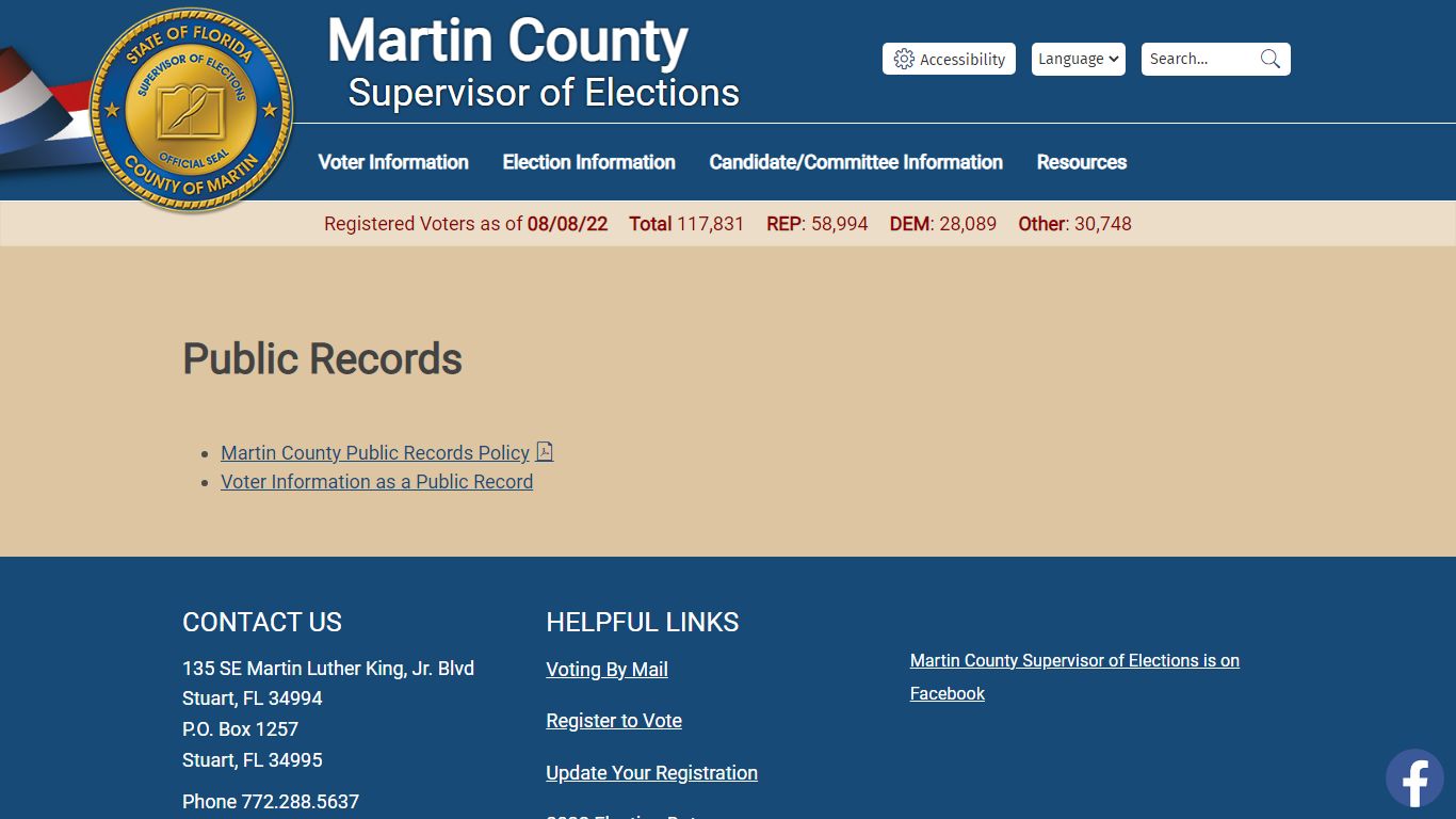 Public Records - Martin County